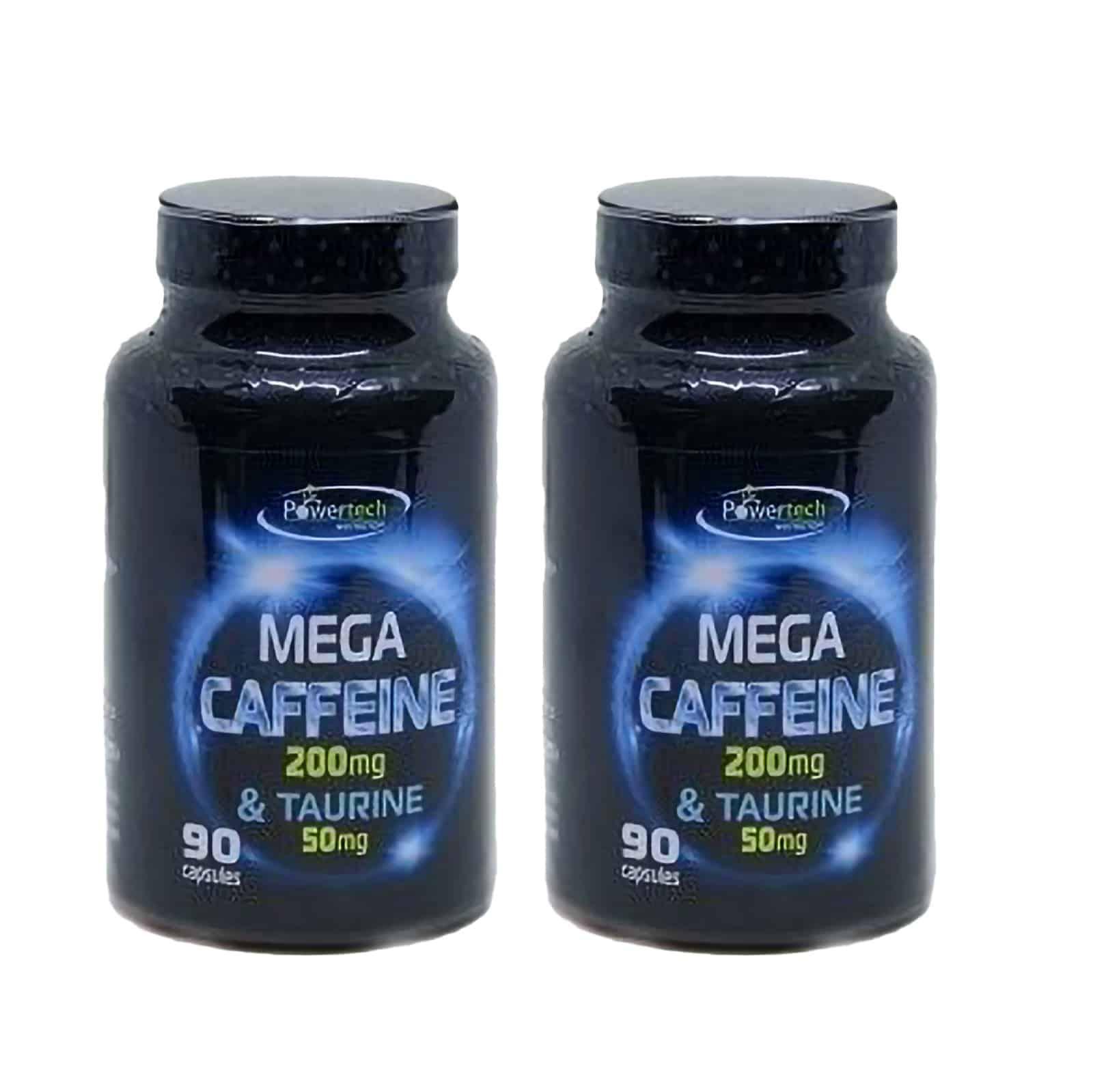 זוג קפאין 200 מ”ג & טאורין 50 מ”ג – 90 כמוסות Caffeine & Taurine